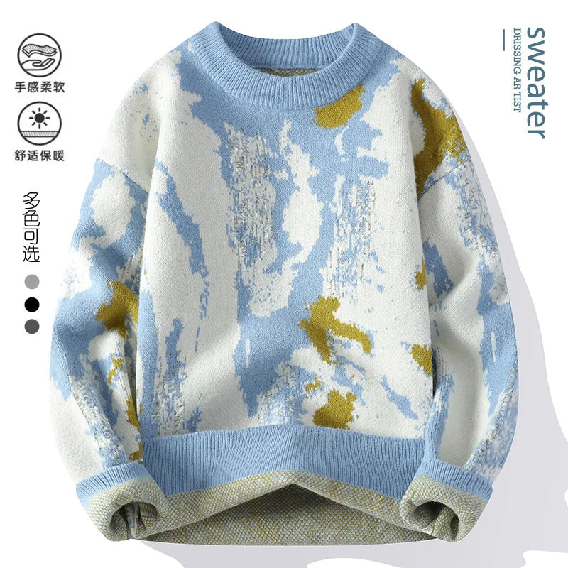 autumn and winter Men's Fashion casual Round Neck Warm sweater slim fit Sweaters Men sweater male Thicken Warm wool pullovers