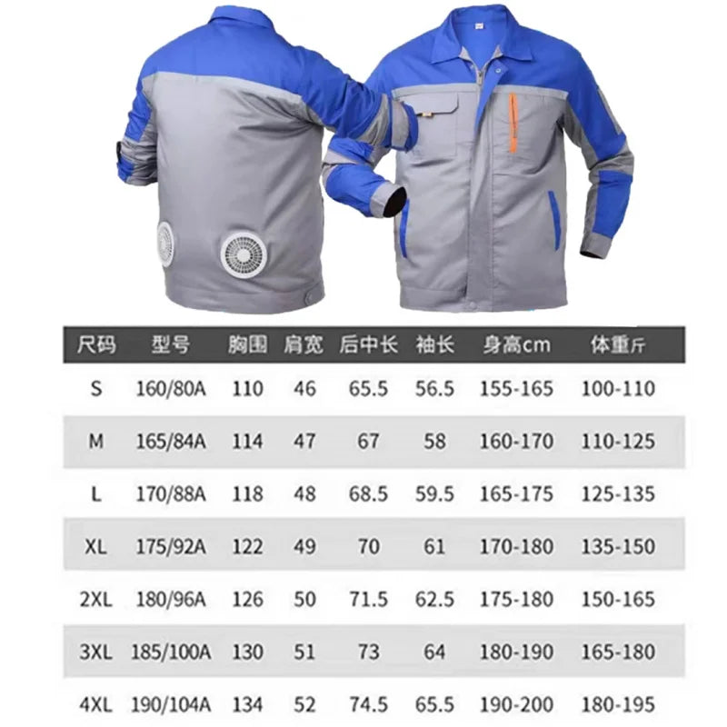 Summer Cooling Air Conditioning Clothing Sun Protection Cooling Fan Clothes Workwear Outdoor Heat Dissipation Sun Protection Lab