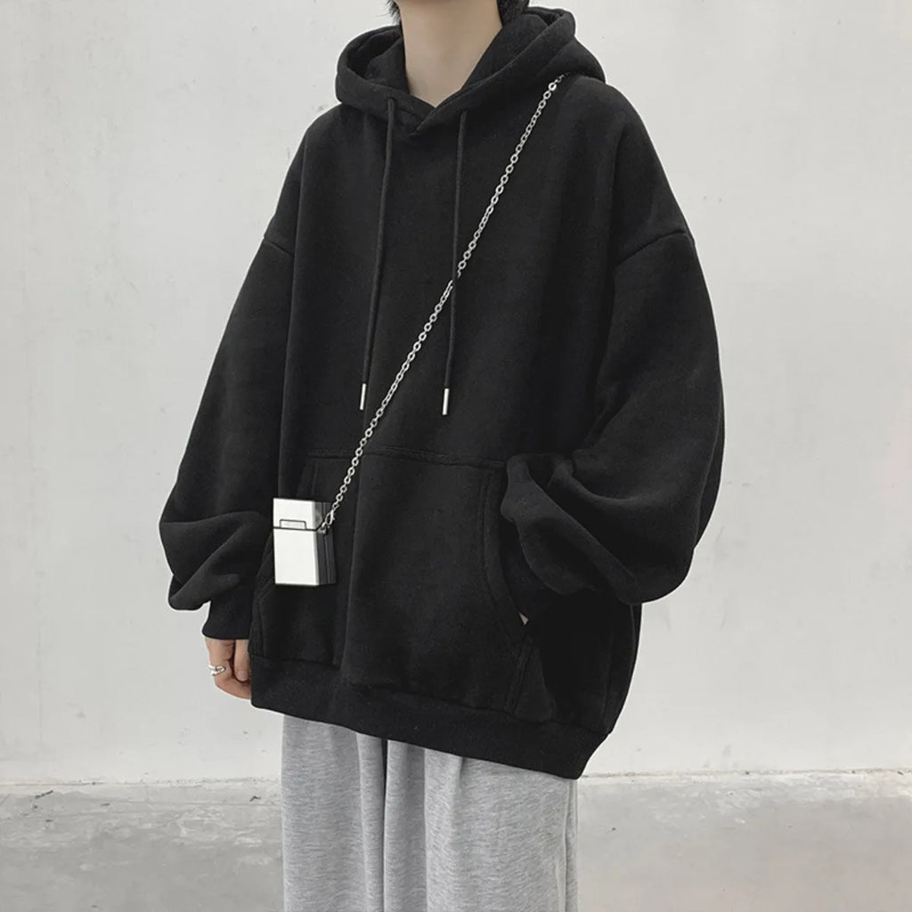Fashion Men's Hoodies New Spring  Autumn Jogging Casual Loose Men's Top Solid Color Hoodies Sweatshirt Male Hip-hop Streetwear