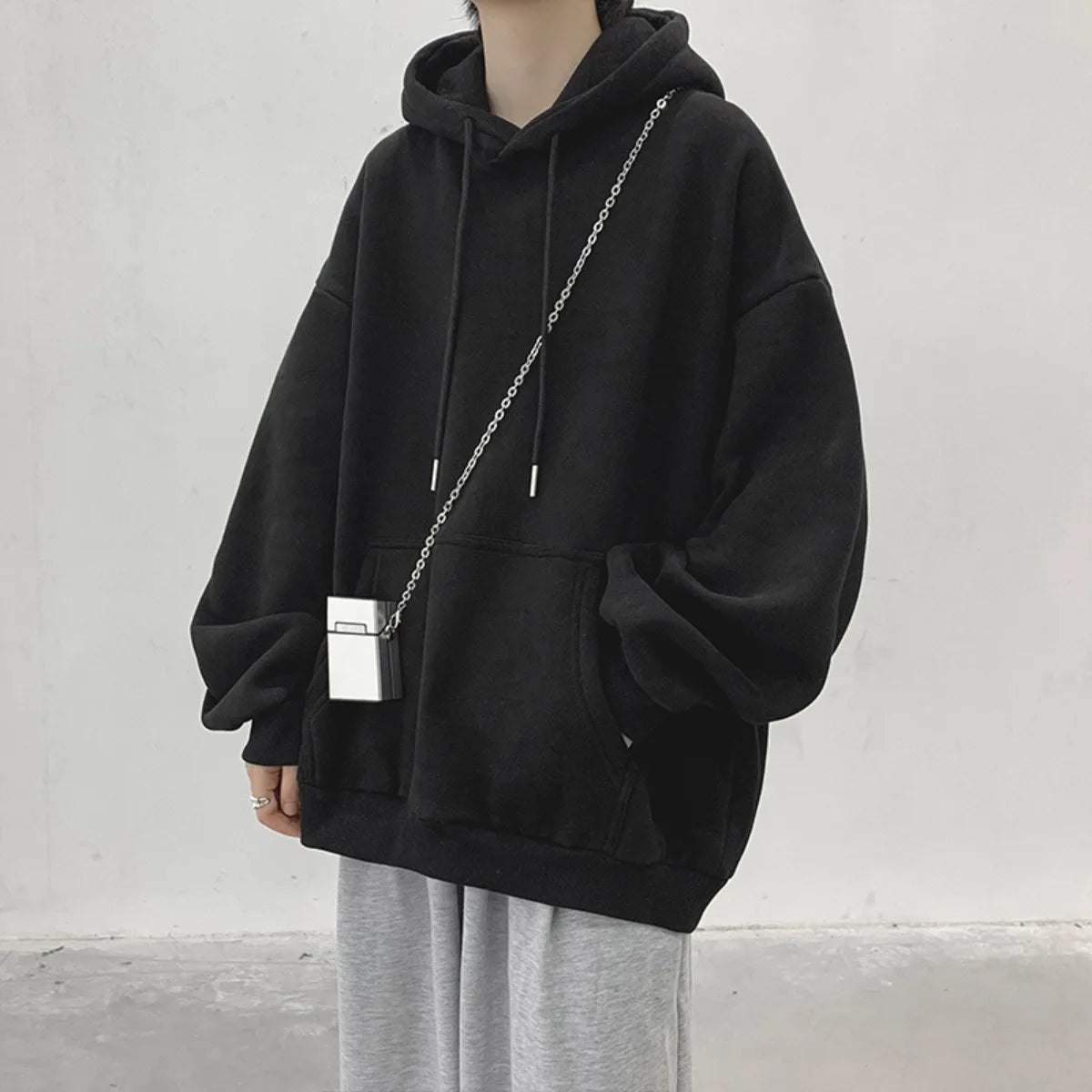 Fashion Men's Hoodies New Spring  Autumn Jogging Casual Loose Men's Top Solid Color Hoodies Sweatshirt Male Hip-hop Streetwear