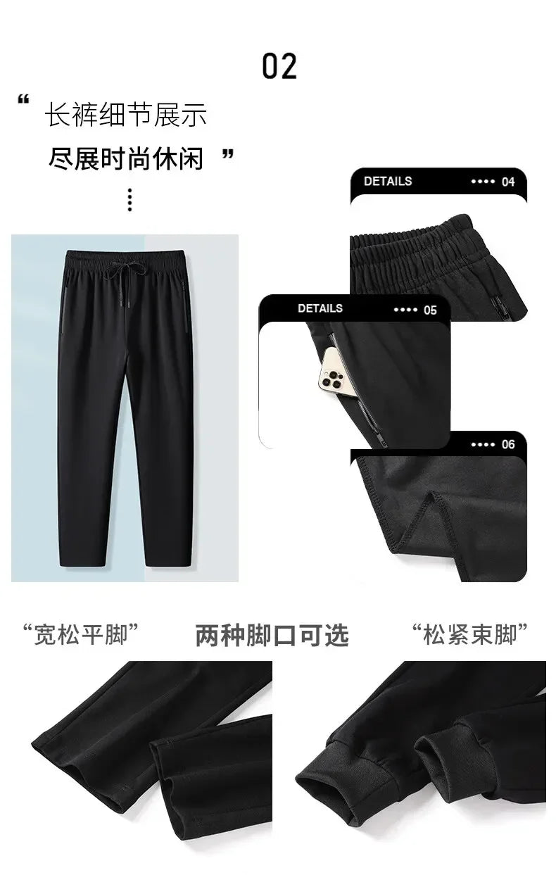 Men Running Sports Tracksuits Sets Hoodies Zipper Outwear Sportwear+Sweatpants Sets Male Workout Sports Outfit Autumn Spring