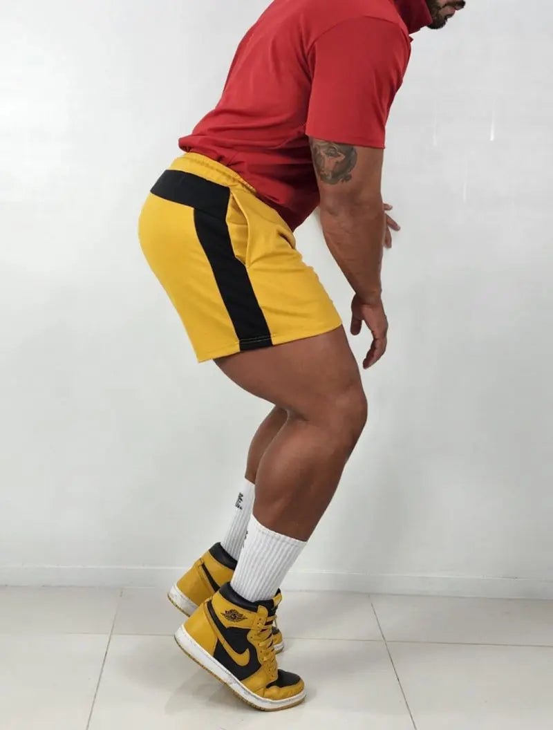 Men's Basketball 3-Point Sports Shorts Gym Fitness Training Elastic Loose Summer Beach Bodybuilding Shorts with Zip Pocket