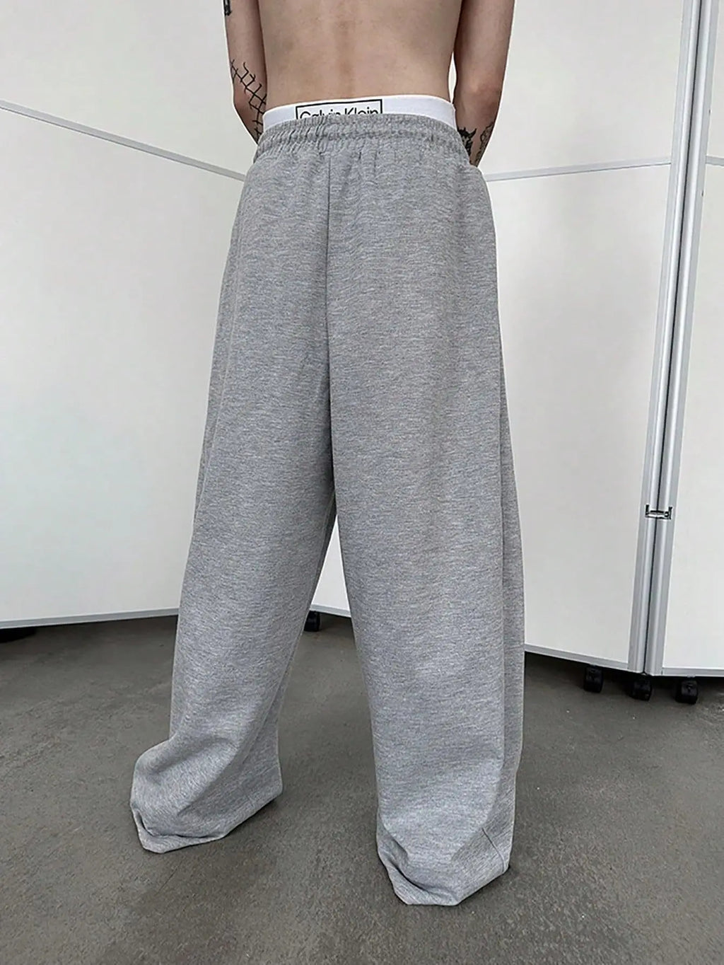 Y2k Harajuku Wide Leg Sweatpants Women Streetwear Baggy Oversize Gray Sports Pants High Waist Drawstring Casual Joggers Trousers
