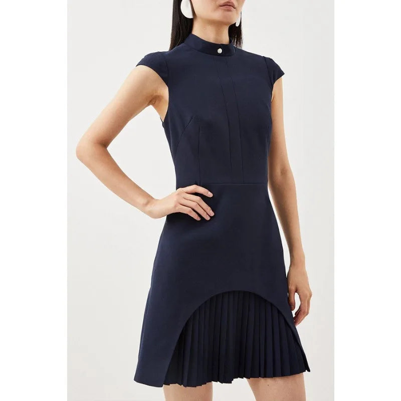Work Dresses for Women 2026 Summer Business Short Dress Sleeveless Slim Tassel Formal A-line Dress Elegant Office Outfits