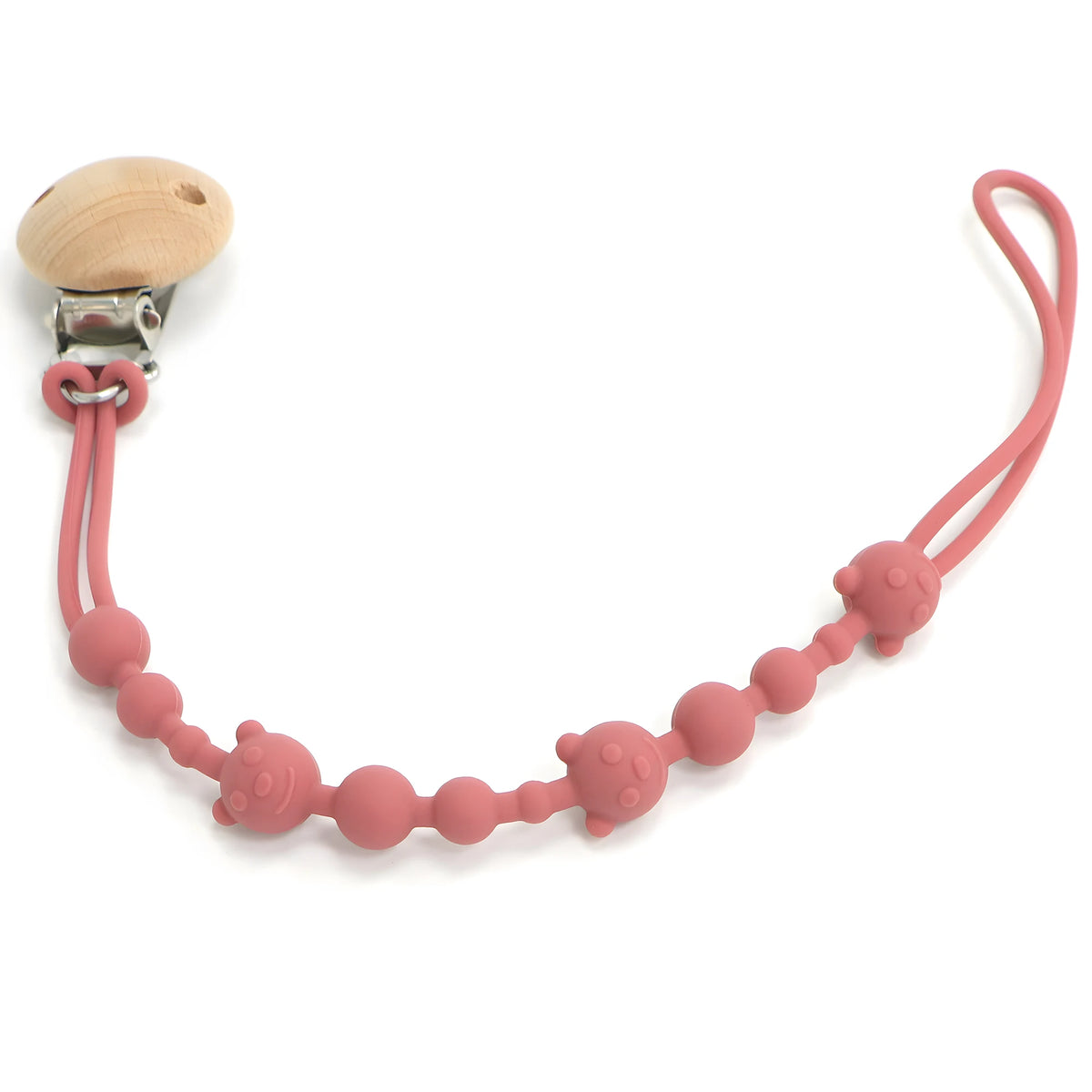 Soothing Pacifier Anti-chain Baby Stroller Teether Anti-loss Chain Baby Silicone Pacifier Clip Toy Biting Glue Lanyard