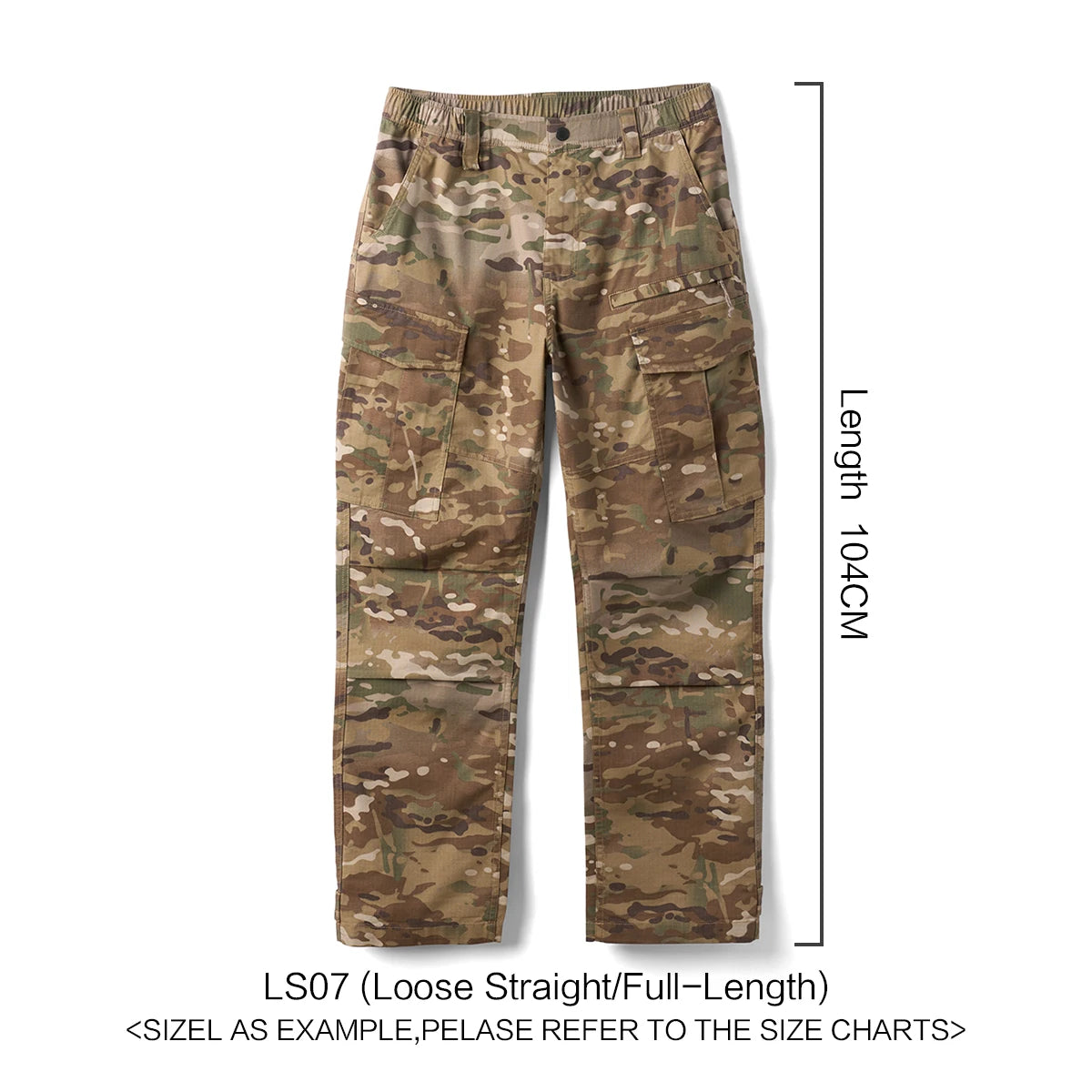 SIMWOOD 2025 Summer New Loose Straight Lightweight Camouflage Tactical Pants Men Cargo Outdoor Hiking Trousers