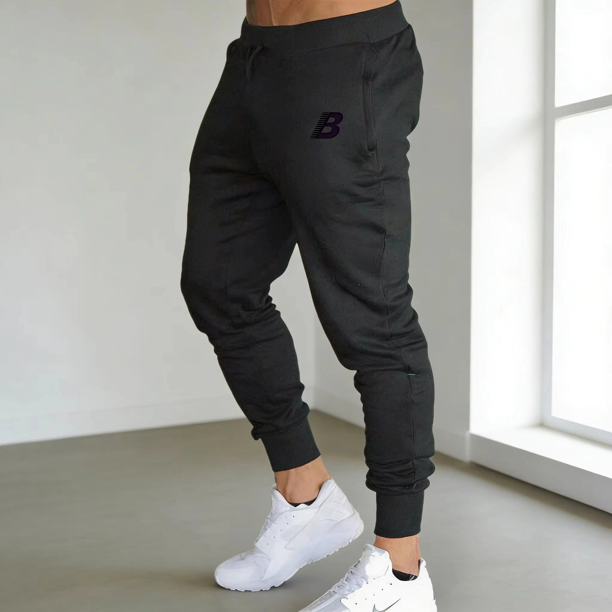 Letter B print Casual Sports Pants Running Workout Jogging Long Pants Gym Sport Trousers for Men Jogger Sweatpants men pants