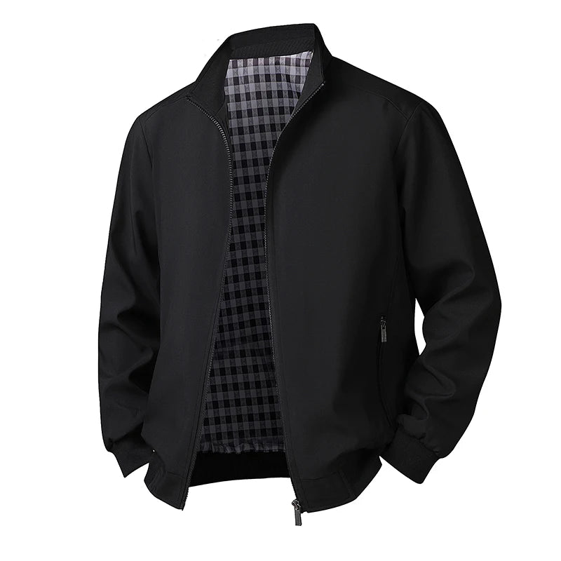 Plus Size 6xl 7xl 8xl Jacket Men Casual Autumn Spring Stand Collar Windbreaker Sport Coat Man Big Size Clothing 140kg Can Wear