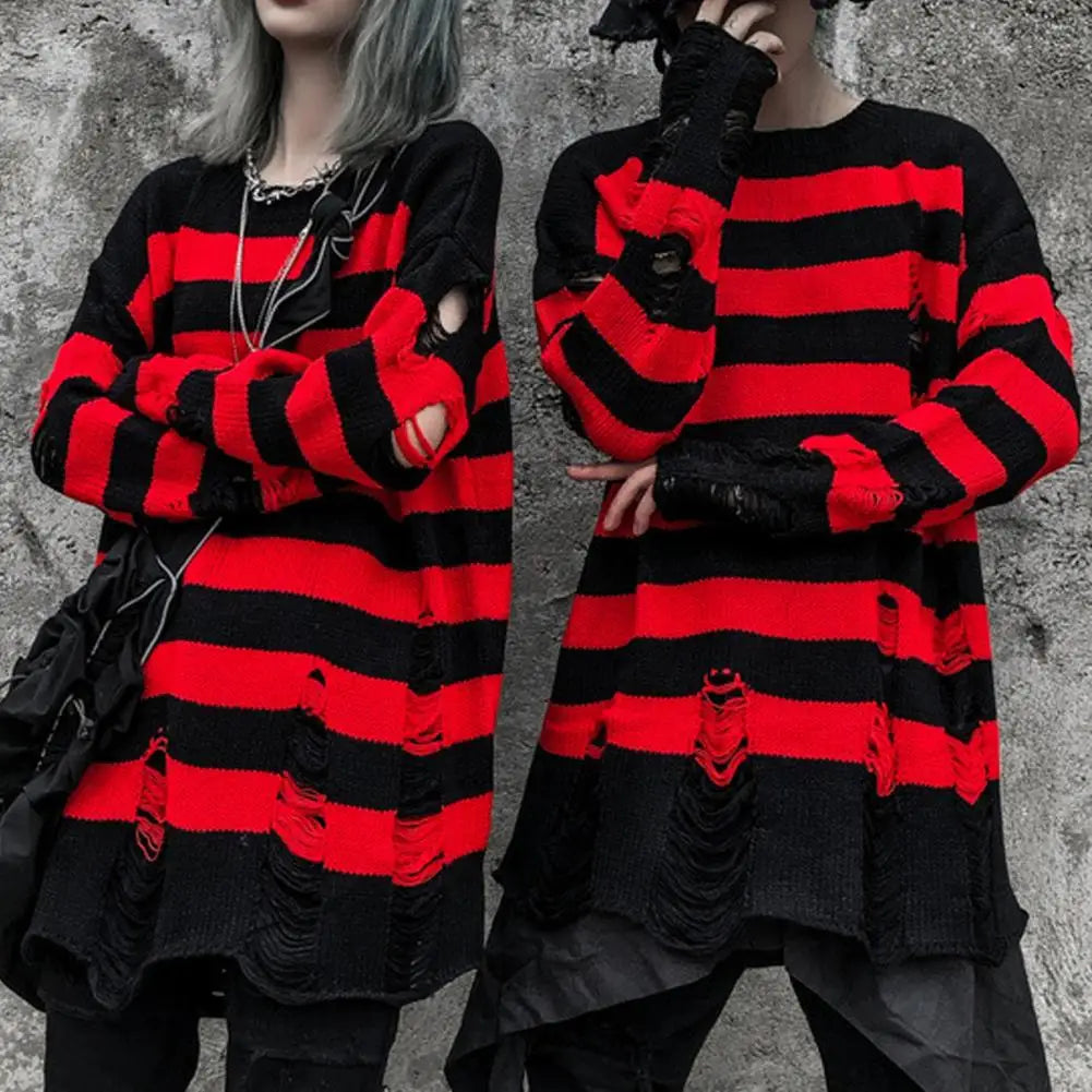 Men Sweater Hip Hop Women Sweater Pullover Knit  Chic Stretchy Anti-shrink Men Sweater