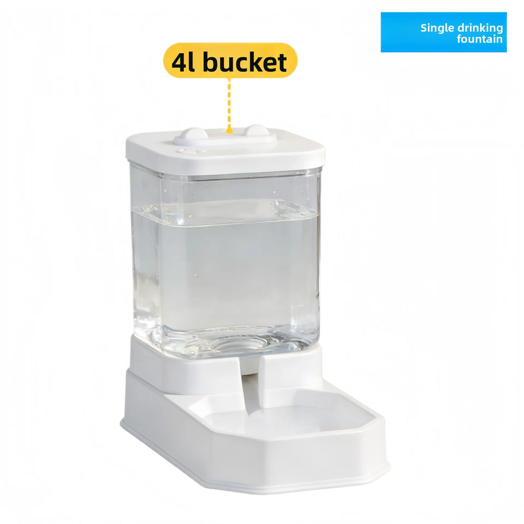 2 in 1 Gravity Pet Feeder Water Dispenser 2.2KG 4L Large Capacity Automatic Refill Bowl For Cats Small Dogs