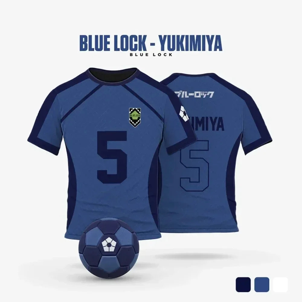 Anime Blue Lock Jersey 3D Print Nagi Soccer T-Shirts Men Women Short Sleeve Sports Tee Y2k Top Cosplay Blue Lock Football Top