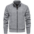 Men Cardigan Sweaters 2024 Autumn Winter New Warm Cashmere Wool Zipper Stand-up Collar Casual Knitwear SweaterCoat Mens Clothes