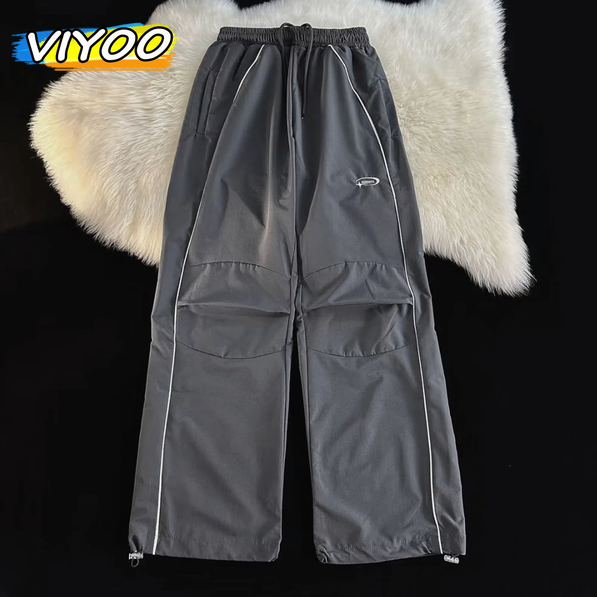 American Oversized Men's Casual Track Baggy Cargo Pants Wide Leg Streetwear Sweatpants Techwear Korean Y2K Pants Clothes Men