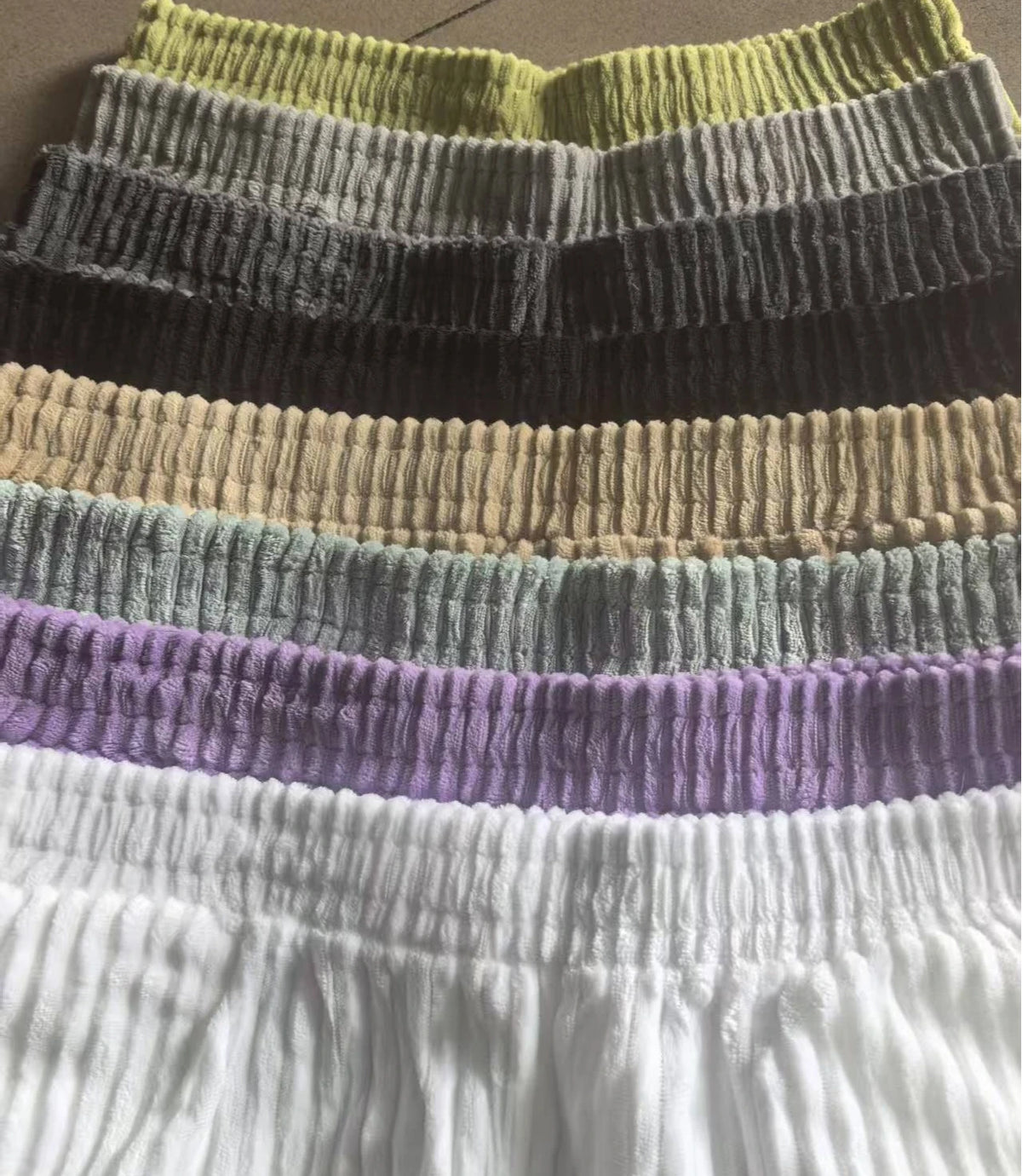 2026 Summer Casual Mens Corduroy Shorts Solid Bottoms Vintage Striped Textured Pants Men Daily Leisure Loose Straight Short