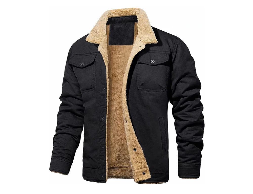 Autumn Winter Men's Fleece Jackets Casual Male Outdoor Windbreaker Work Jacket Mens Thermal Warm Tactical Coats Clothing