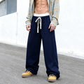 Men's Autumn and Winter Slant Pocket Sweatpants Straight Knit Cotton Sports Pants Casual Comfort Streetwear men pants