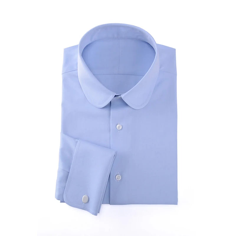 Wholesale men's British vintage shirt French cufflinks mens shirts long sleeve