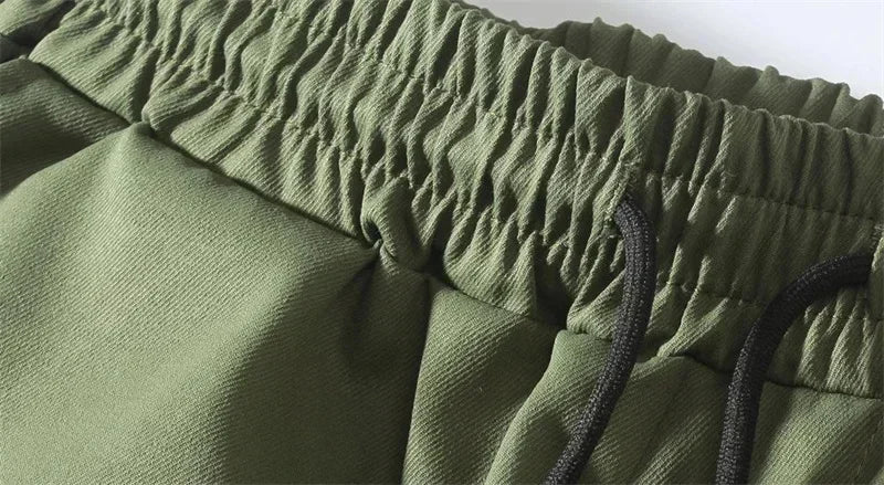 Spring Autumn New Cargo Pants Men's Fashion Sports Cargo Pants Solid Color Sweatpants Joggers Woven Pants Casual Male Trousers