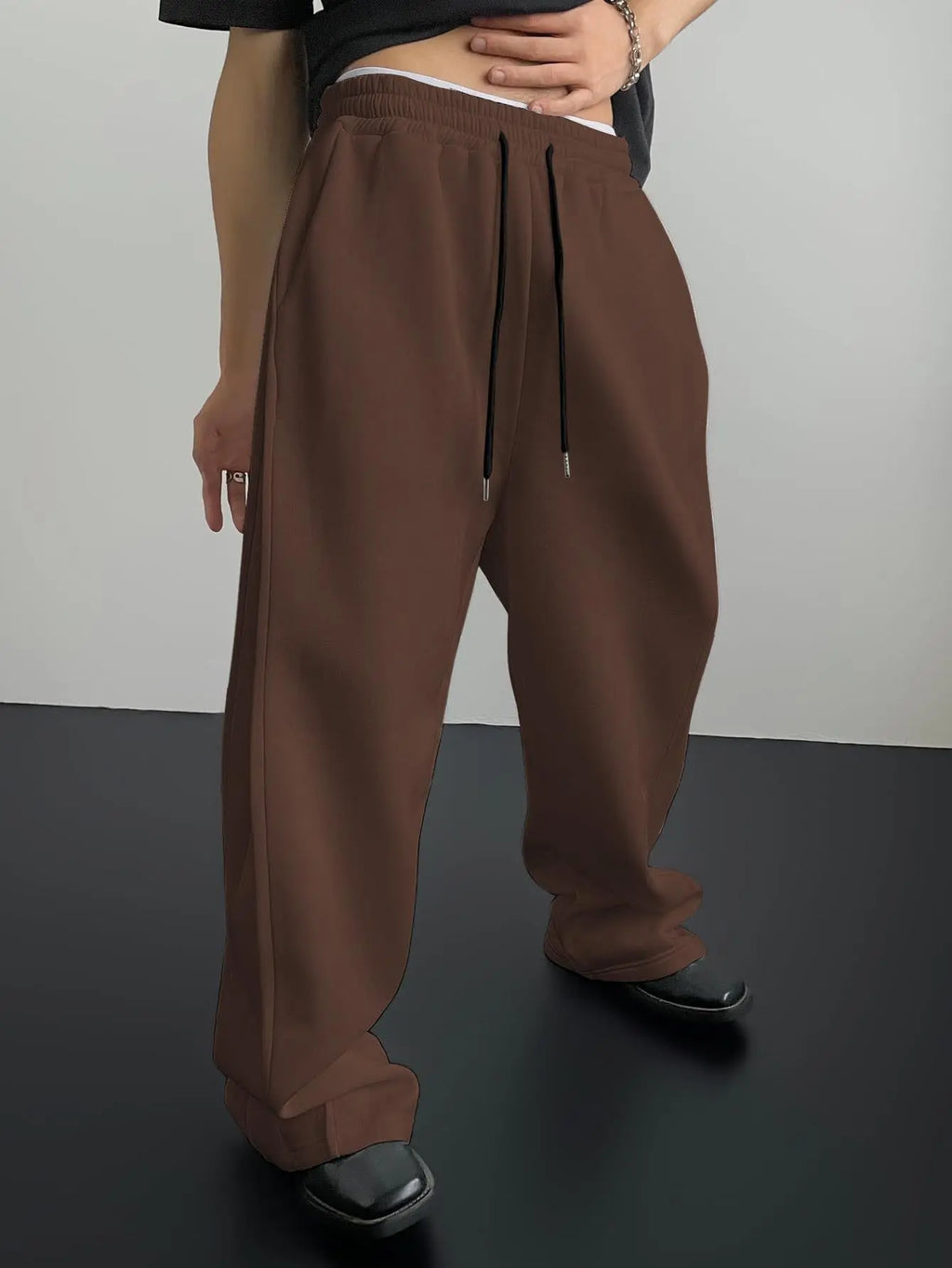 Y2k Harajuku Wide Leg Sweatpants Women Streetwear Baggy Oversize Gray Sports Pants High Waist Drawstring Casual Joggers Trousers