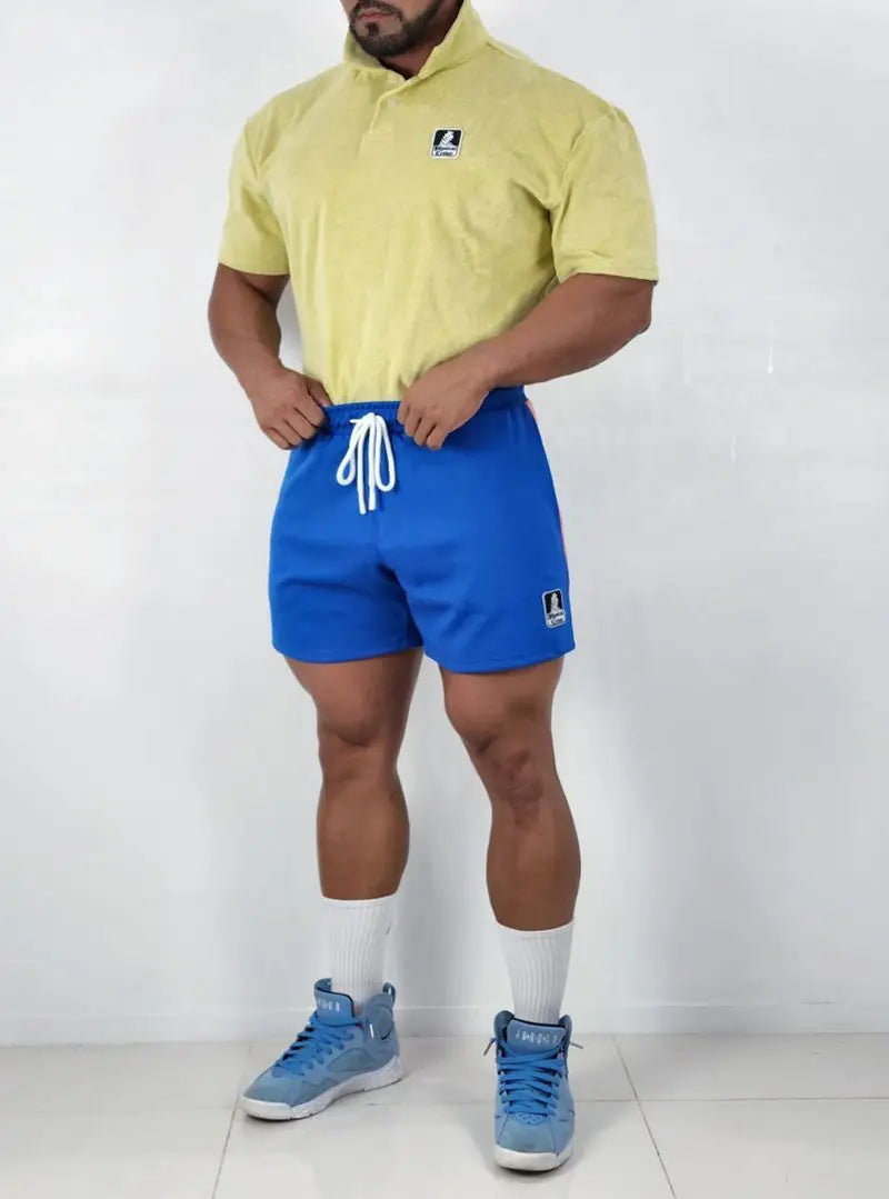 Men's Basketball 3-Point Sports Shorts Gym Fitness Training Elastic Loose Summer Beach Bodybuilding Shorts with Zip Pocket