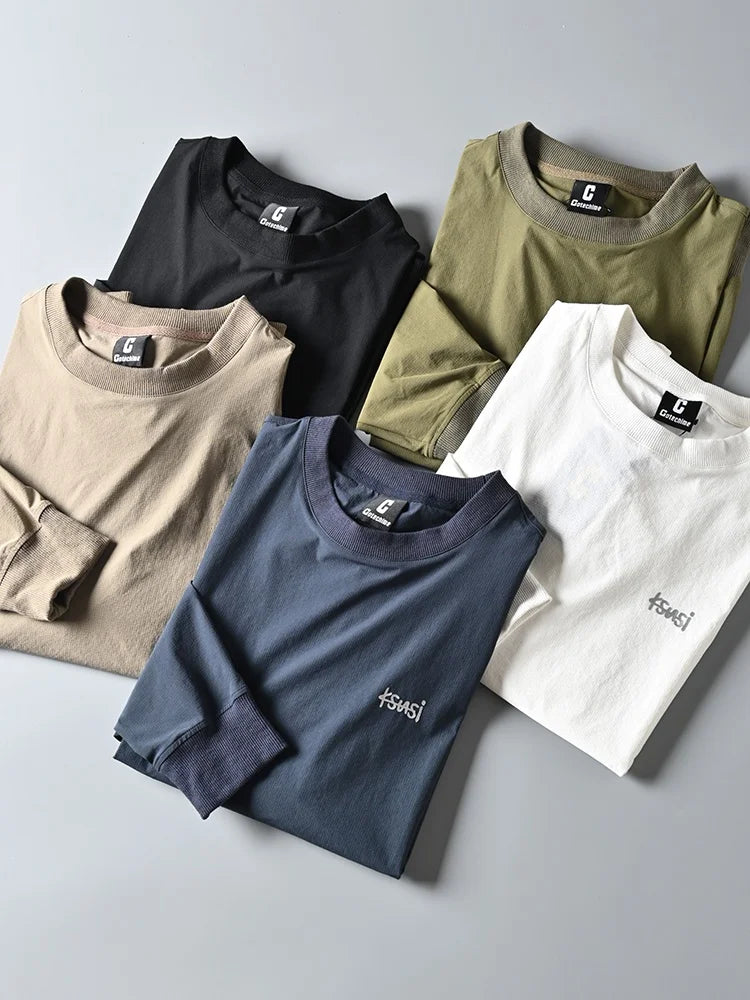 Casual Loose round Ne Sweatirt Men's Outdoor Waterproof Breathable Thin Sle Hoodie Streetwear Spring Autumn Youth ular