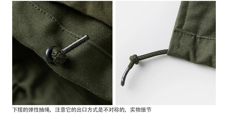 Rugged Bronson 1969 M65 Blended Satin Field Jacket M-65 Olive Green Jacket M51 Tactical Coat