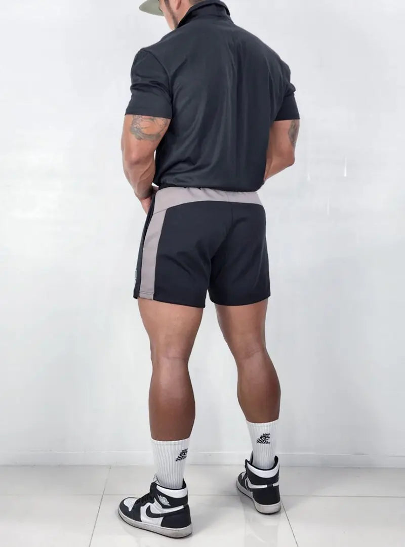 Men's Basketball 3-Point Sports Shorts Gym Fitness Training Elastic Loose Summer Beach Bodybuilding Shorts with Zip Pocket