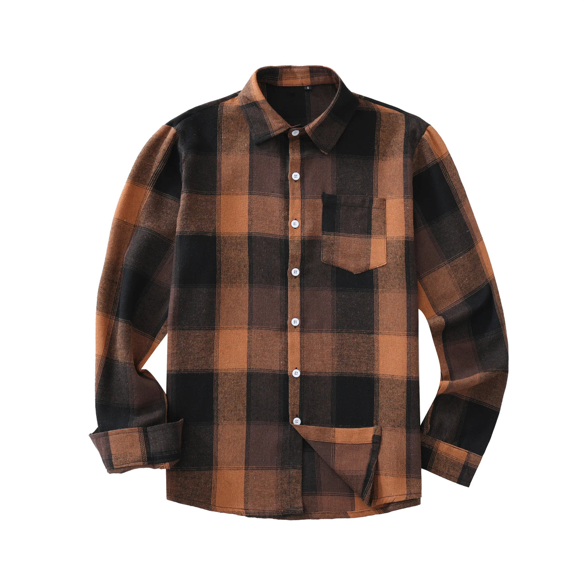 Euro Size Plaid Shirt Flannel Black Checkered Shirt Men Shirts Long Sleeve Button Down Chemise Homme Male Check Shirts