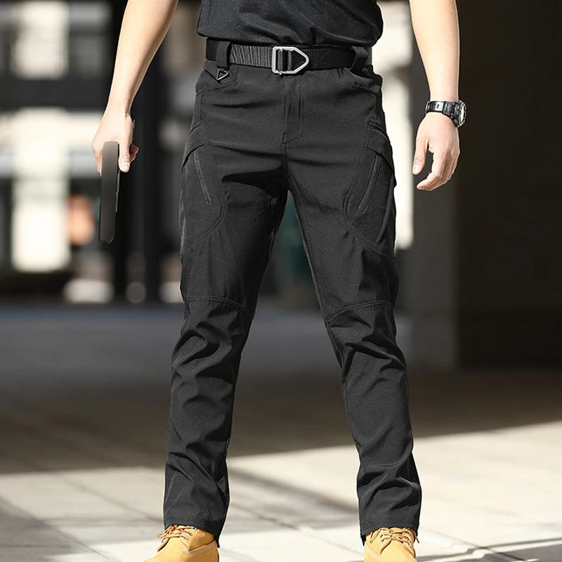 Men's Cargo Military Tactical Casual Trousers Softshell Elastic Spring Autumn Pants Hiking Camping Climbing Army Combat Running
