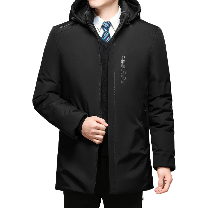 Hoodied Parka Clothes Thicken Fleece Zipper Mens Jackets Men Warm Winter Coat Men Plus Size New Waterproof Winter Jacket Men
