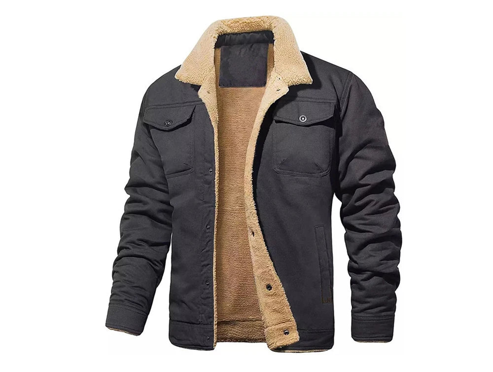 Autumn Winter Men's Fleece Jackets Casual Male Outdoor Windbreaker Work Jacket Mens Thermal Warm Tactical Coats Clothing