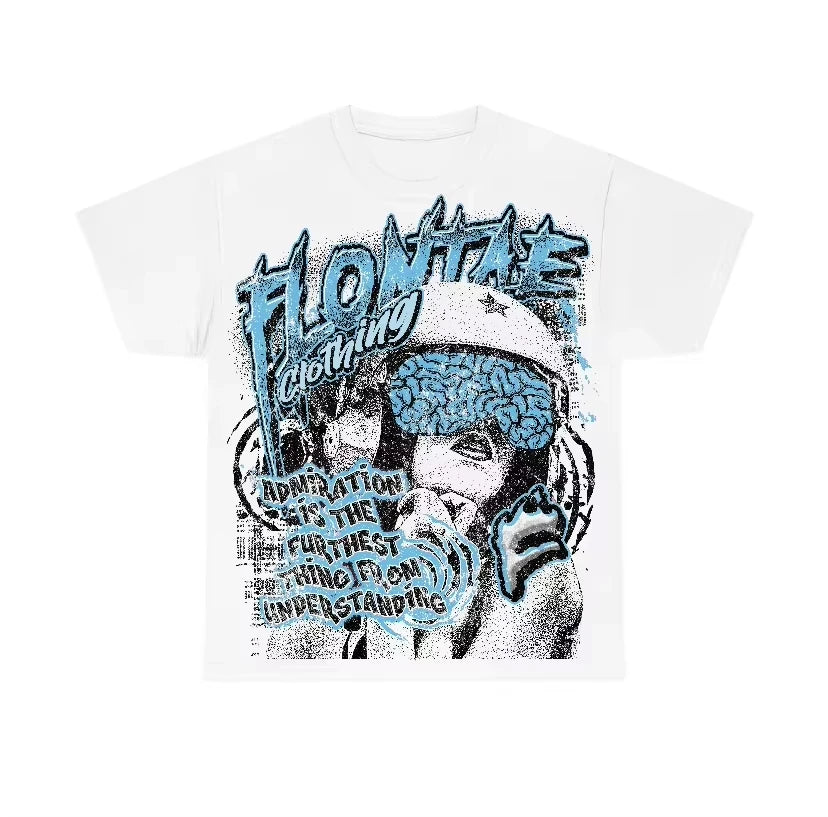 American Hip Hop Y2K Legend Blue 11s Flontae T-shirt Summer New Retro Fashion Men and Women Streetwear