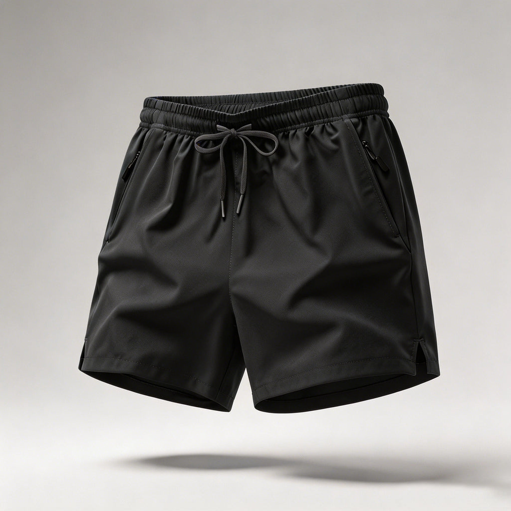 Men's Quick Dry Running Shorts with Drawstring and Zip Pockets - Ideal for Athletic Workouts and Gym Sessions Swim Trunks