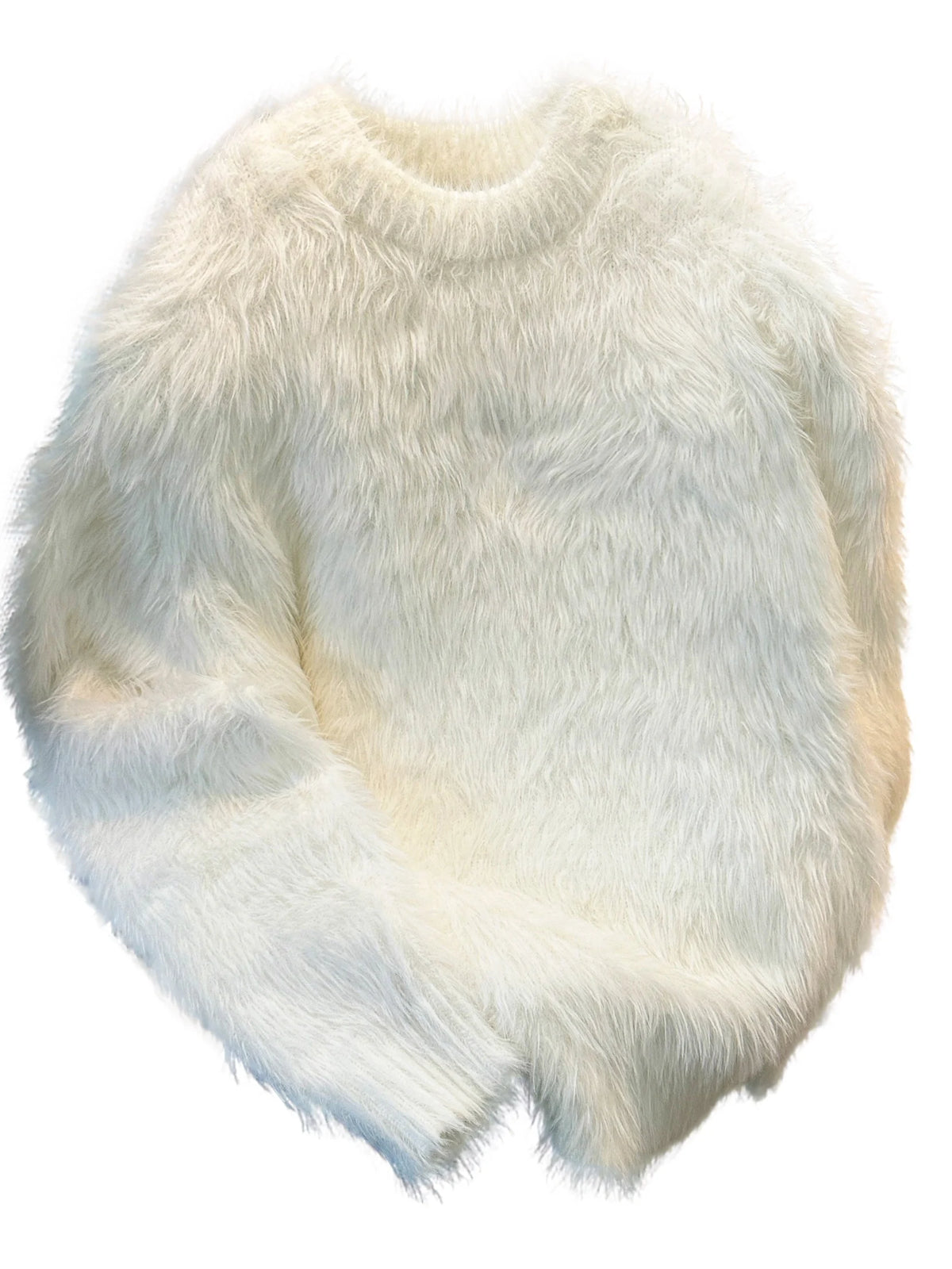 Heavyweight  Fur Knit Sweater Unisex Loose Thickened  Color Warmth Autumn Winter Men's Women's Casual Fashion