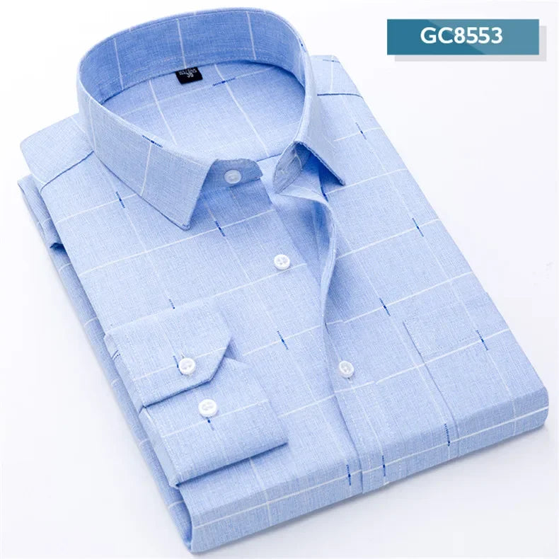 2024 Men's Printed Shirt Spring Long Sleeve Casual Daily Thin Soft Comfortable Business Slim Fit Button Down Dress  Shirts