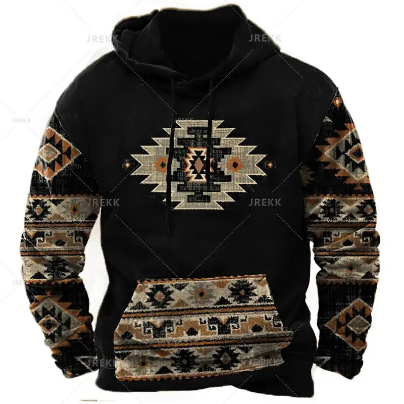 Spring And Autumn Retro men's Sweatshirt Hoodie For Men Oversized men's Clothing Casual India Harajuku men's Hoodie Hoodie