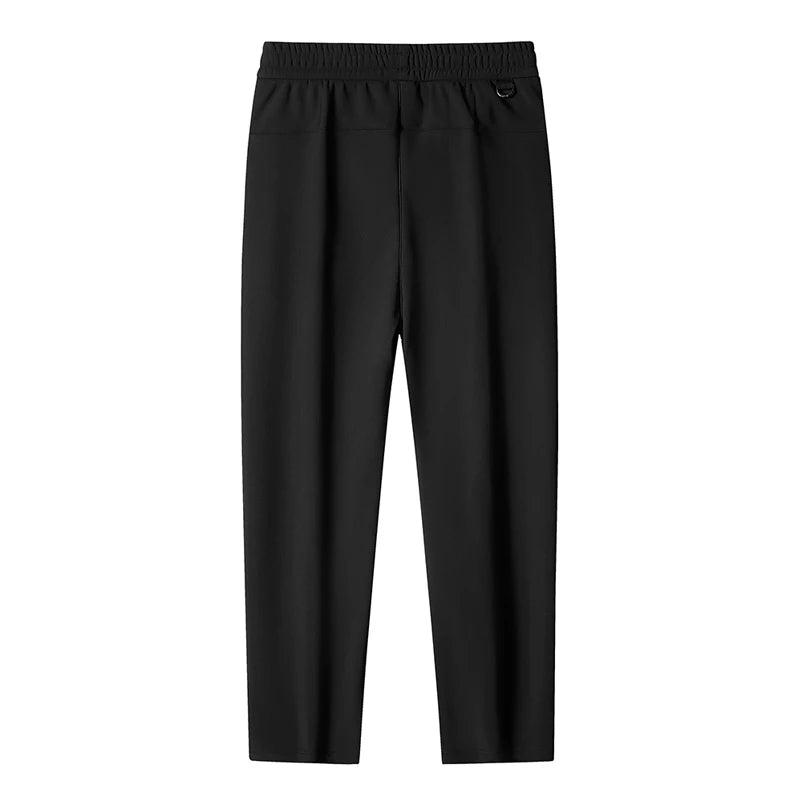 Big Size 9xl 8xl Winter Fleece Sweatpants Men Thicken Warm Jogger Pants Drawstring Elastic Zip Pockets Thermal Straight Trousers