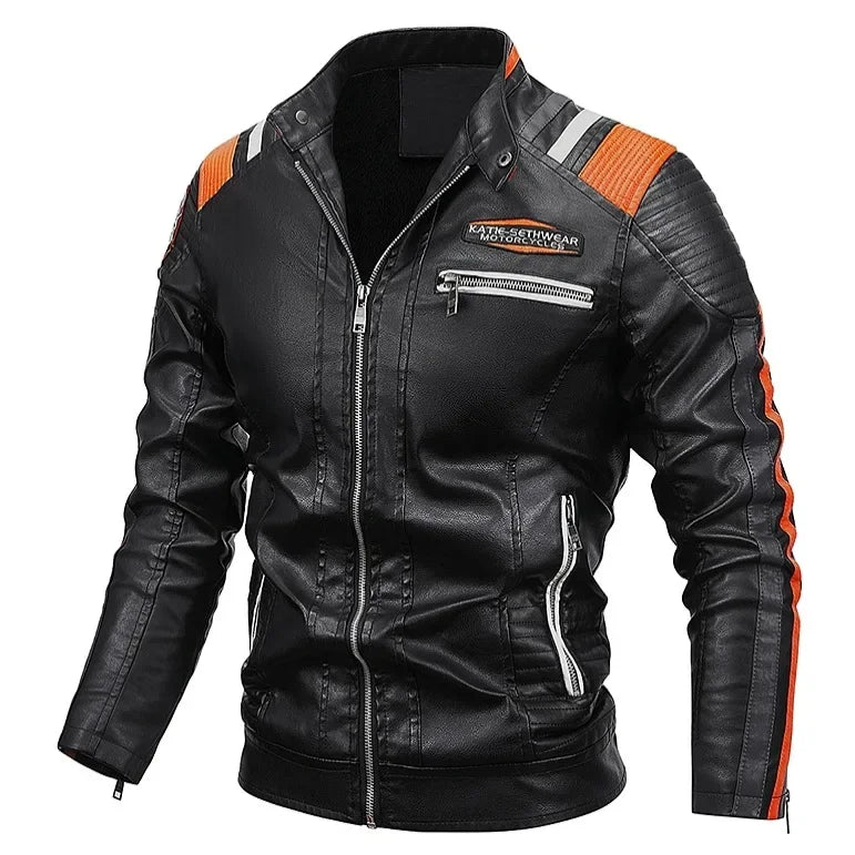 Male PU Blazers Moto Style Jackets Leather Jackets New High Quality Men's Casual PU Leather Jacket Trend New Windproof Coat