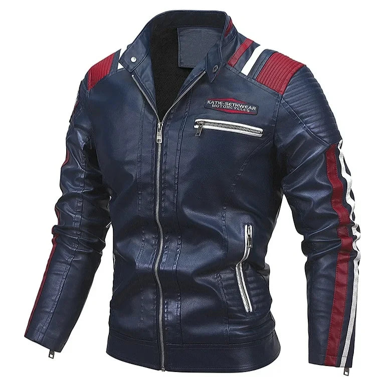 Male PU Blazers Moto Style Jackets Leather Jackets New High Quality Men's Casual PU Leather Jacket Trend New Windproof Coat