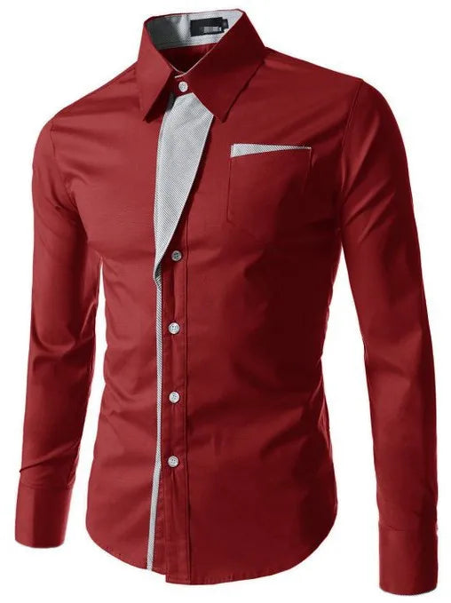 1pcs Men Long Sleeve Shirt Man Solid Color Thin Business Shirt Male Fashion Classic Basic Casual Shirt Coat Men's Slim Top M-3XL