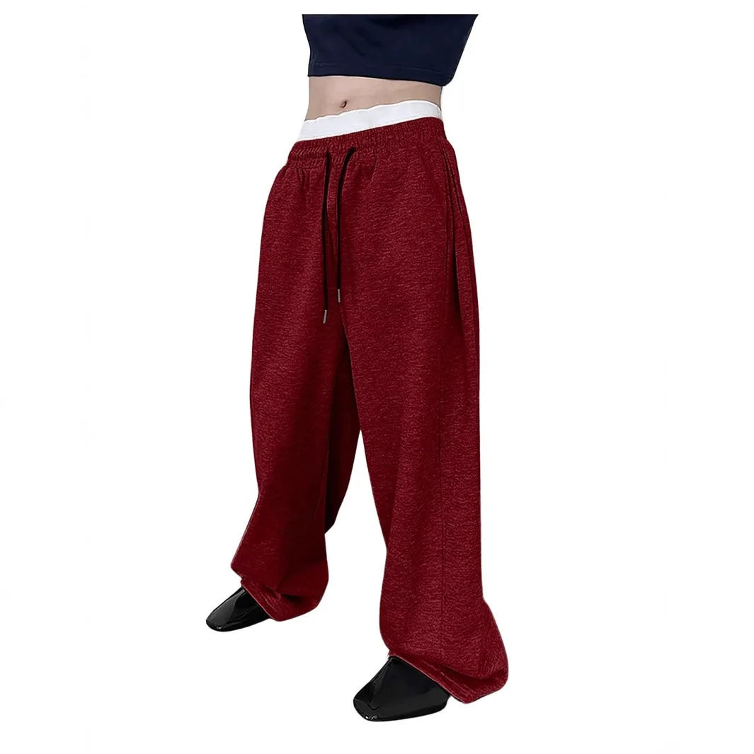 Y2k Harajuku Wide Leg Sweatpants Women Streetwear Baggy Oversize Gray Sports Pants High Waist Drawstring Casual Joggers Trousers