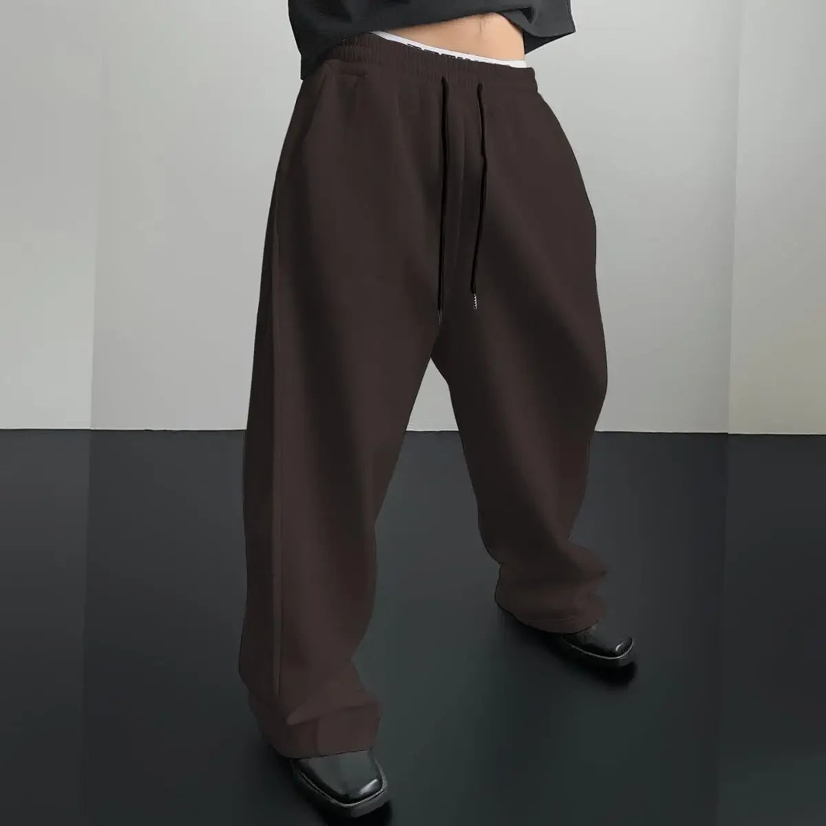 Y2k Harajuku Wide Leg Sweatpants Women Streetwear Baggy Oversize Gray Sports Pants High Waist Drawstring Casual Joggers Trousers