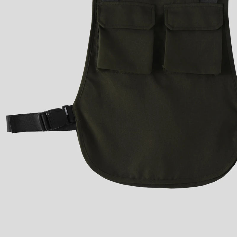 INCERUN Men's Tank Tops Solid Color O-neck Sleeveless Pockets Male Vests Summer Streetwear Loose 2026 Fashion Casual Men Clothes
