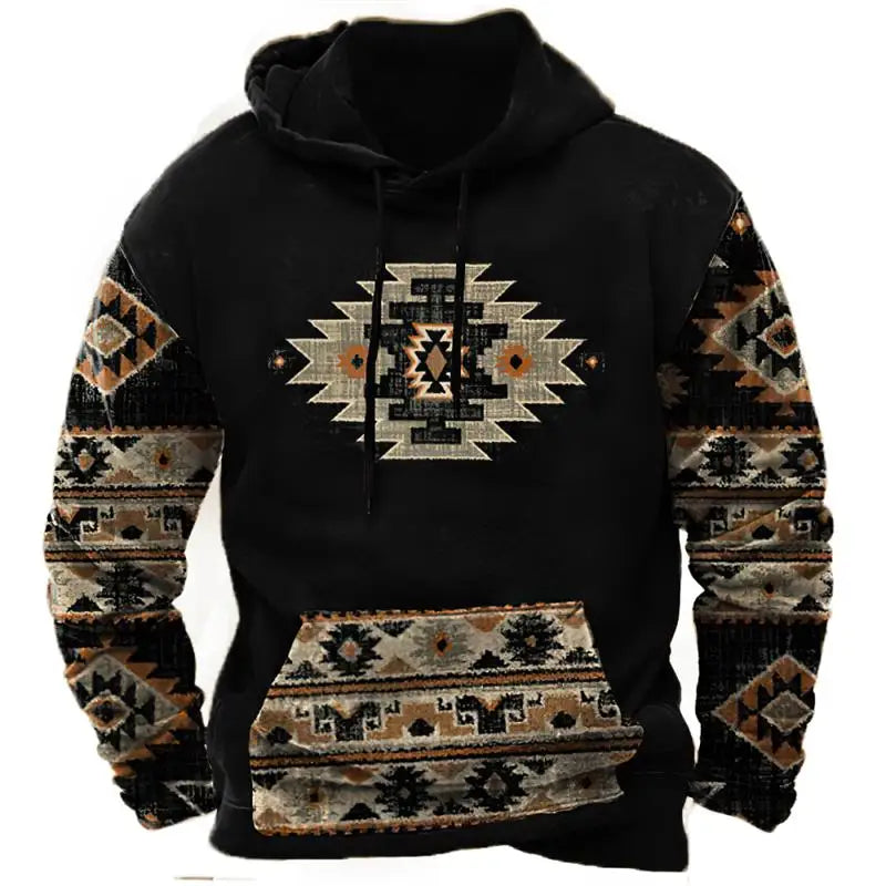 Spring And Autumn Retro men's Sweatshirt Hoodie For Men Oversized men's Clothing Casual India Harajuku men's Hoodie Hoodie