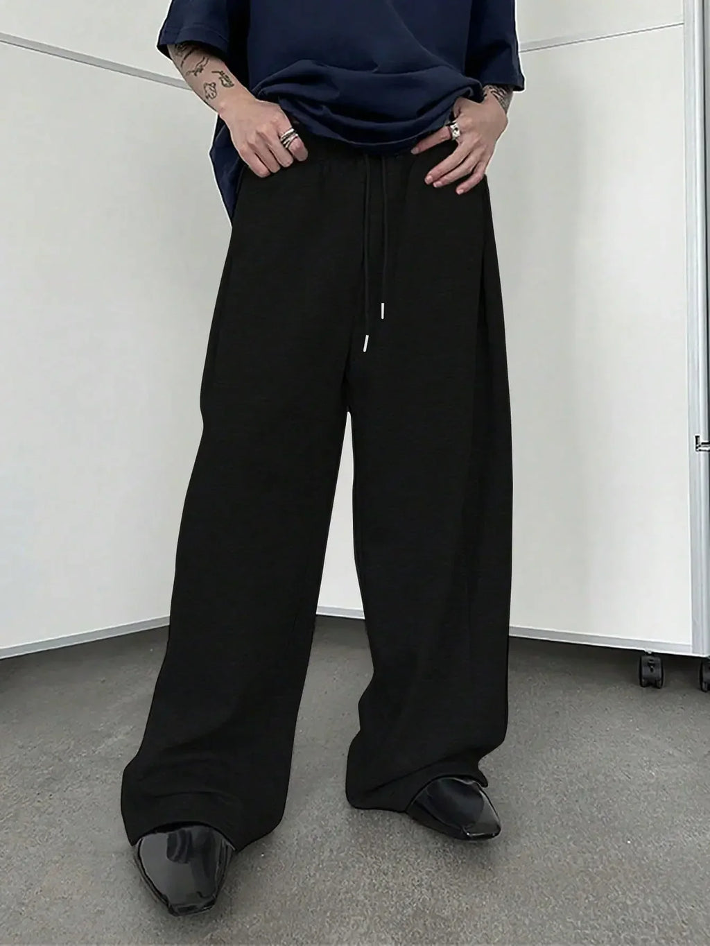 Y2k Harajuku Wide Leg Sweatpants Women Streetwear Baggy Oversize Gray Sports Pants High Waist Drawstring Casual Joggers Trousers