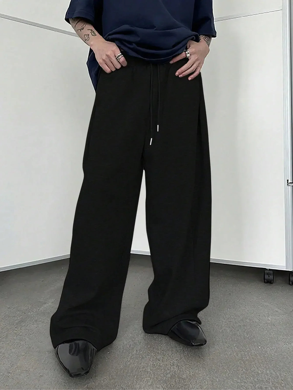 Y2k Harajuku Wide Leg Sweatpants Women Streetwear Baggy Oversize Gray Sports Pants High Waist Drawstring Casual Joggers Trousers