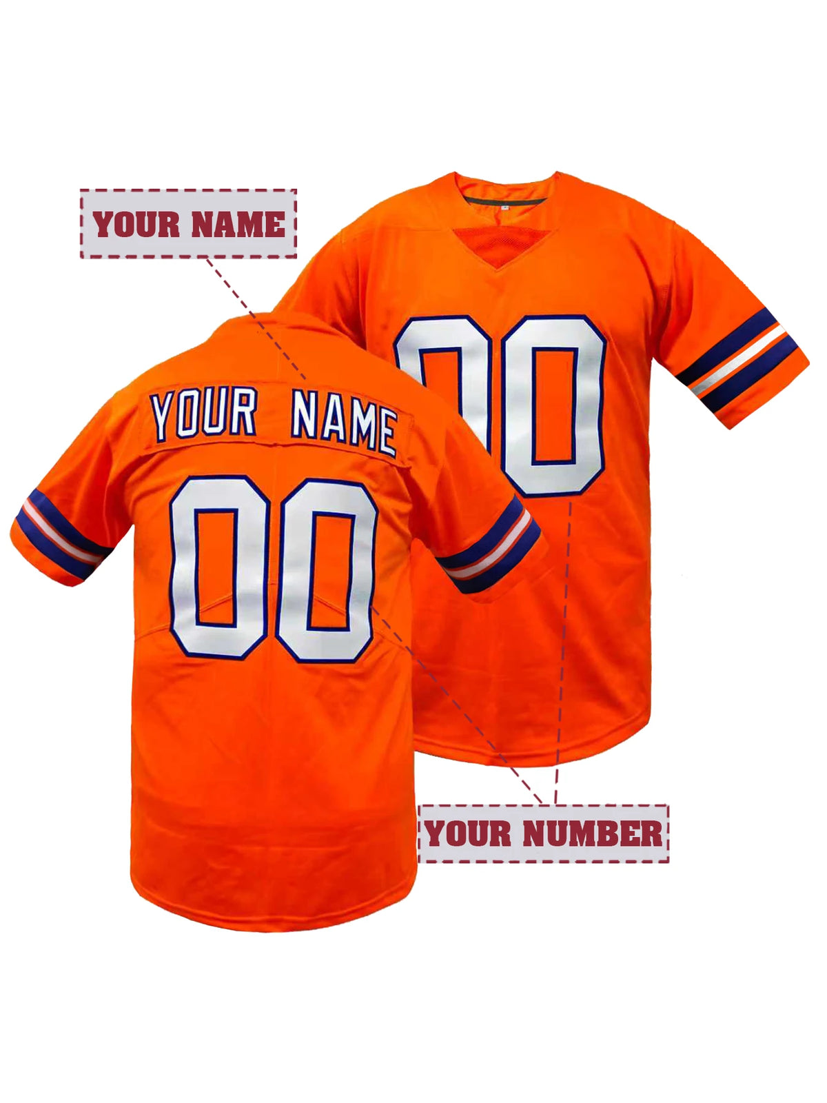 Custom Name and Number Men's Football Jersey Personalized Short Sleeve Tee Loose Fit Breathable Rugby Jersey DIY T-shirt