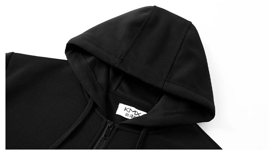 Solid Color Tracksuit Men 11XL Plus Size Suits Zippered Hoodie Sweatpants Sets Spring Autumn Jogger Pants Male Big Size 10XL