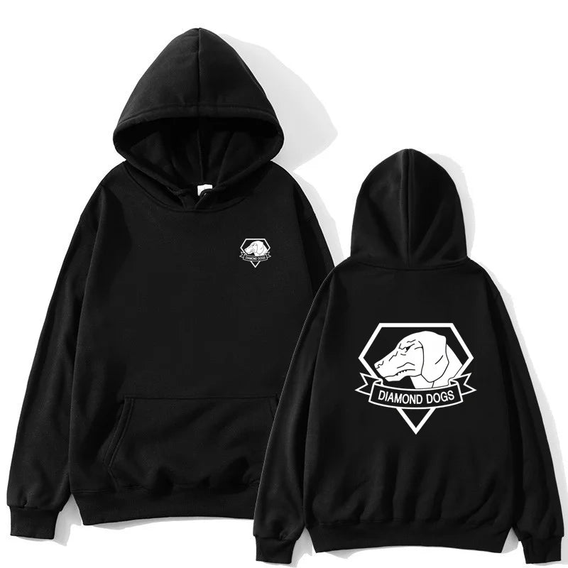 MGS 5 Metal Gear Solid V 5 Diamond Dogs Printed Pattern Hoodie Sportswear Autumn/Winter Men's/Women's Casual Street Harajuku y2k