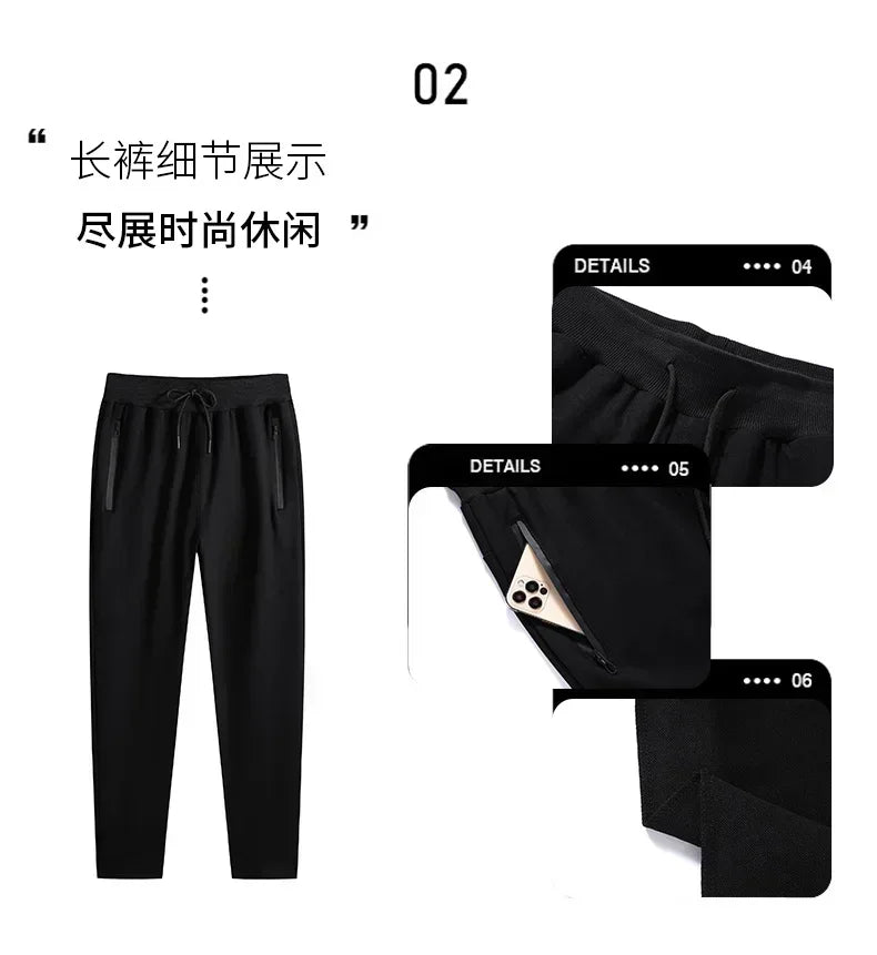 Plus Size tracksuits Men Sportswear Sets New Spring Autumn Clothing Hooded Pants Suit Male 2 Pieces Sweatshirt + Sweatpants 8XL